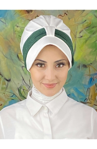 Chapeau écharpe En Mousseline De Soie Gris Clair Argenté Velcro SBT19FSPK16-05 Blanc Vert émeraude 19FSPK16-05