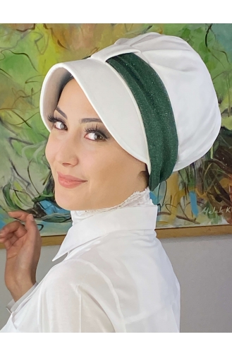 Chapeau écharpe En Mousseline De Soie Gris Clair Argenté Velcro SBT19FSPK16-05 Blanc Vert émeraude 19FSPK16-05