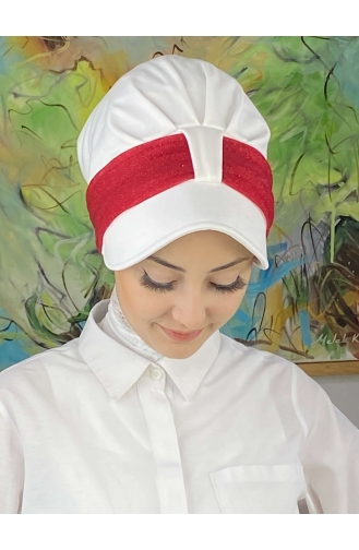 Chapeau écharpe En Mousseline De Soie Gris Clair Argenté Velcro SBT19FSPK16-08 Blanc Rouge 19FSPK16-08
