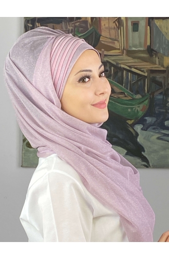 Light Lilac Ready to Wear Turban 4YDSAL1-01