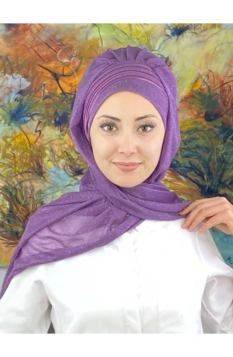 Turban Pret-a-Porter Couleur Lilas 4YDSAL1-02