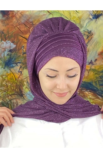 Dunkelviolett Praktischer Turban 4YDSAL1-04