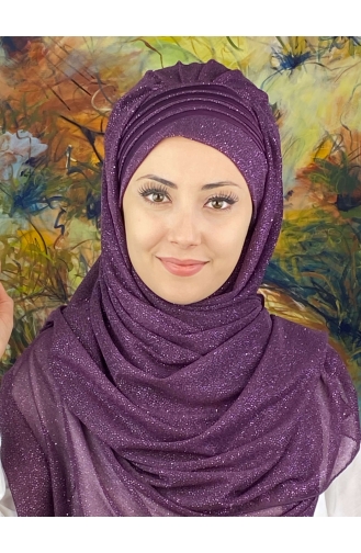Dunkelviolett Praktischer Turban 4YDSAL1-04