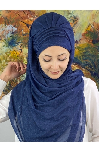 Navy Blue Ready to wear Turban 4YDSAL1-06