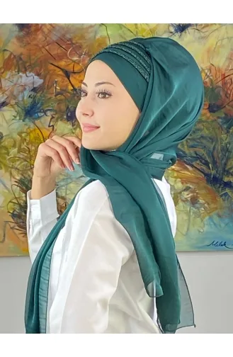 Turban Pret-a-Porter Vert emeraude 4YDSAL27-12