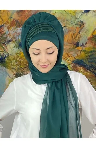 Turban Pret-a-Porter Vert emeraude 4YDSAL27-12