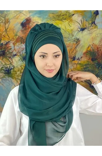 Turban Pret-a-Porter Vert emeraude 4YDSAL27-12