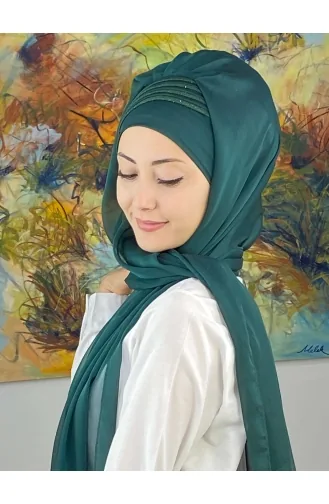 Turban Pret-a-Porter Vert emeraude 4YDSAL27-12