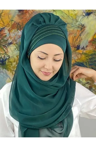 Turban Pret-a-Porter Vert emeraude 4YDSAL27-12