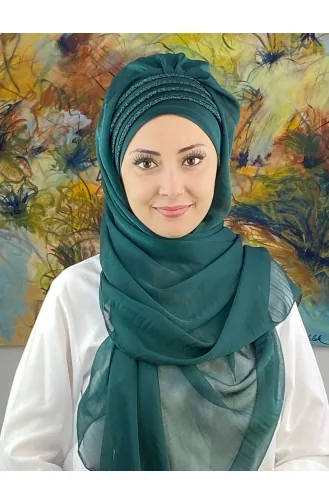 Turban Pret-a-Porter Vert emeraude 4YDSAL27-12