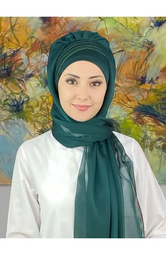 Turban Pret-a-Porter Vert emeraude 4YDSAL27-12