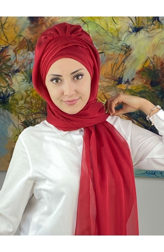 Red Ready to Wear Turban 4YDSAL27-13