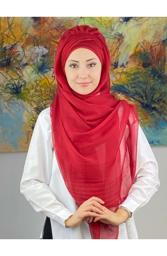 Red Ready to Wear Turban 4YDSAL27-13