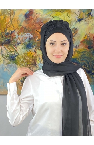 Black Ready to Wear Turban 4YDSAL27-14