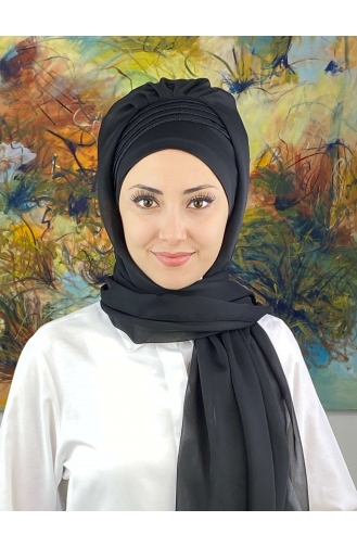 Black Ready to Wear Turban 4YDSAL27-14