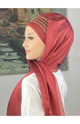 Claret Red Ready to Wear Turban 4YDSAL27-15