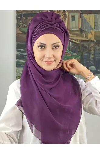 Dunkelviolett Praktischer Turban 4YDSAL27-06