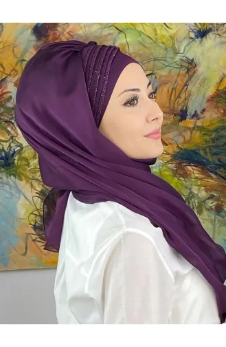 Dunkelviolett Praktischer Turban 4YDSAL27-06