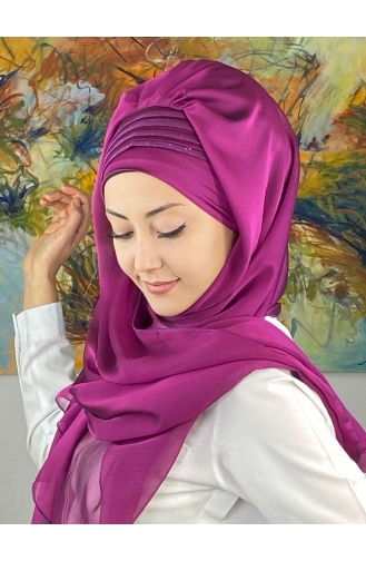 Fuchsia Ready to Wear Turban 4YDSAL27-07