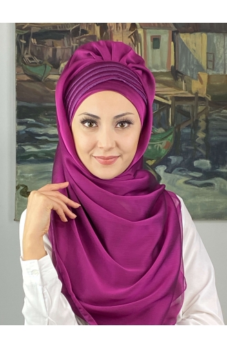 Fuchsia Ready to wear Turban 4YDSAL27-07