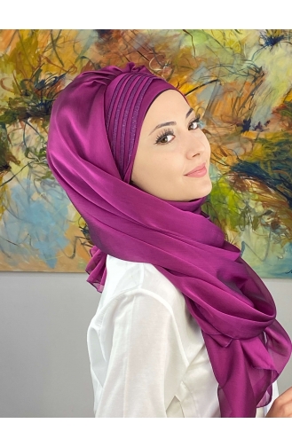 Fuchsia Ready to Wear Turban 4YDSAL27-07