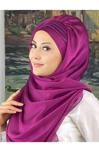 Fuchsia Ready to Wear Turban 4YDSAL27-07