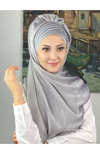Hellgrau Praktischer Turban 4YDSAL27-08