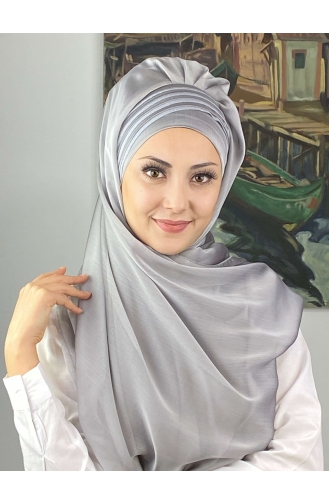 Hellgrau Praktischer Turban 4YDSAL27-08