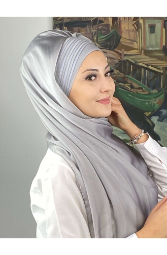 Hellgrau Praktischer Turban 4YDSAL27-08