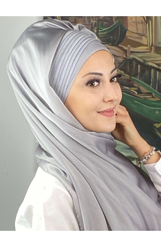 Hellgrau Praktischer Turban 4YDSAL27-08