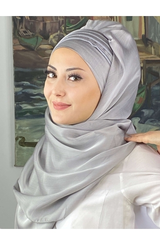 Hellgrau Praktischer Turban 4YDSAL27-08