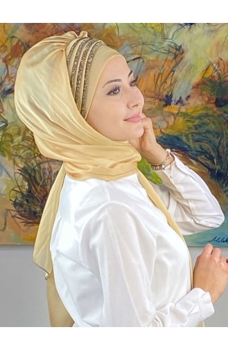 Light Gold Ready to Wear Turban 4YDSAL27-09