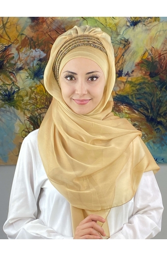 Light Gold Ready to wear Turban 4YDSAL27-09