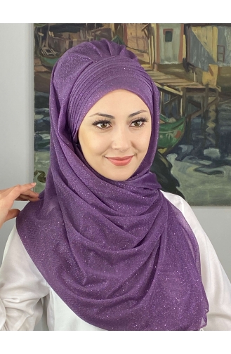 Mauve Ready to wear Turban 4YDSAL42-01