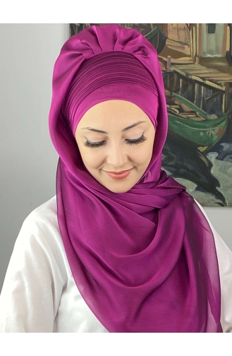 Fuchsia Ready to Wear Turban 4YDSAL15-10