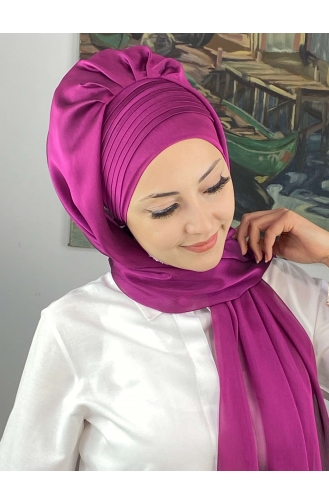 Fuchsia Ready to Wear Turban 4YDSAL15-10