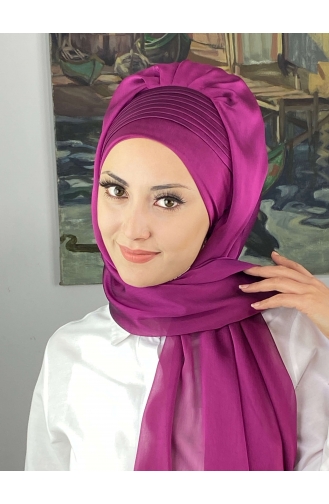 Fuchsia Ready to Wear Turban 4YDSAL15-10
