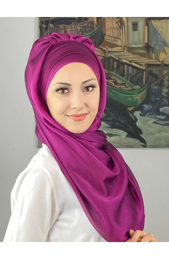 Fuchsia Ready to Wear Turban 4YDSAL15-10