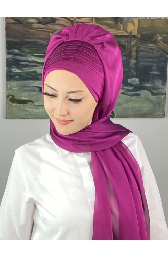 Fuchsia Ready to Wear Turban 4YDSAL15-10