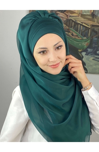 Turban Pret-a-Porter Vert emeraude 4YDSAL15-01