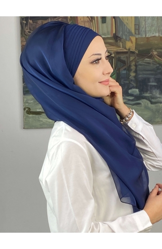 Light Navy Blue Ready to Wear Turban 4YDSAL15-02