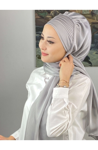 Light Gray Ready to Wear Turban 4YDSAL15-03