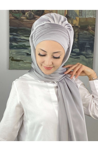 Light Gray Ready to Wear Turban 4YDSAL15-03