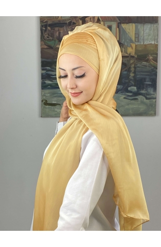 Light Gold Ready to wear Turban 4YDSAL15-04