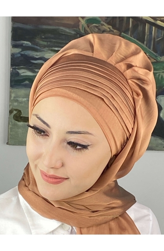 Turban Pret-a-Porter Couleur cuivre 4YDSAL15-06