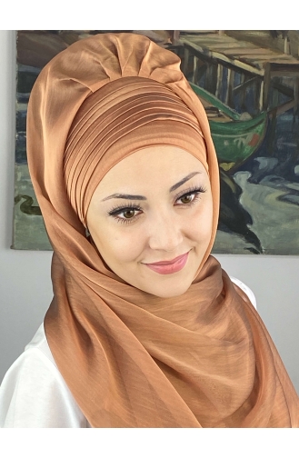 Turban Pret-a-Porter Couleur cuivre 4YDSAL15-06