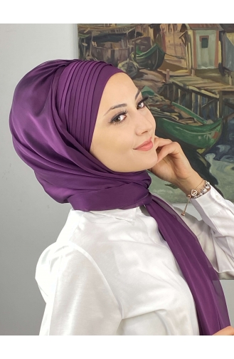 Dark Purple Ready to wear Turban 4YDSAL15-08