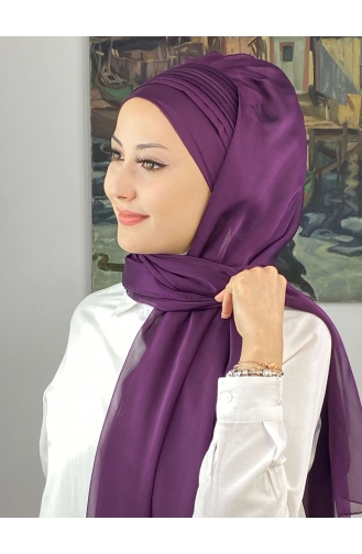 Dark Purple Ready to wear Turban 4YDSAL15-08