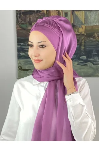 Turban Pret-a-Porter Couleur Lilas 4YDSAL15-09