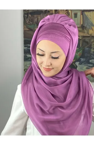 Turban Pret-a-Porter Couleur Lilas 4YDSAL15-09